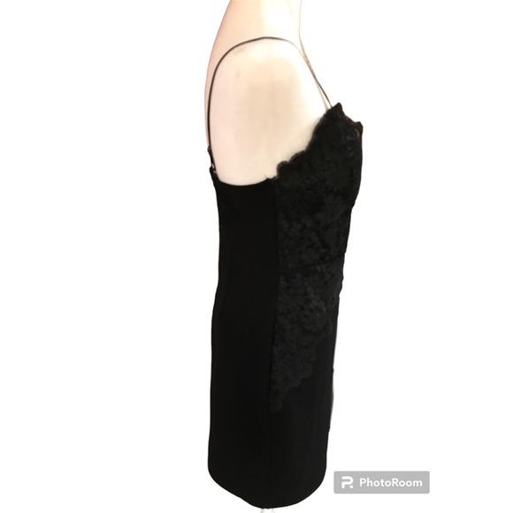 Iris Women's Large Black Spaghetti Strap Lace Trim Dress - Picture 4 of 12